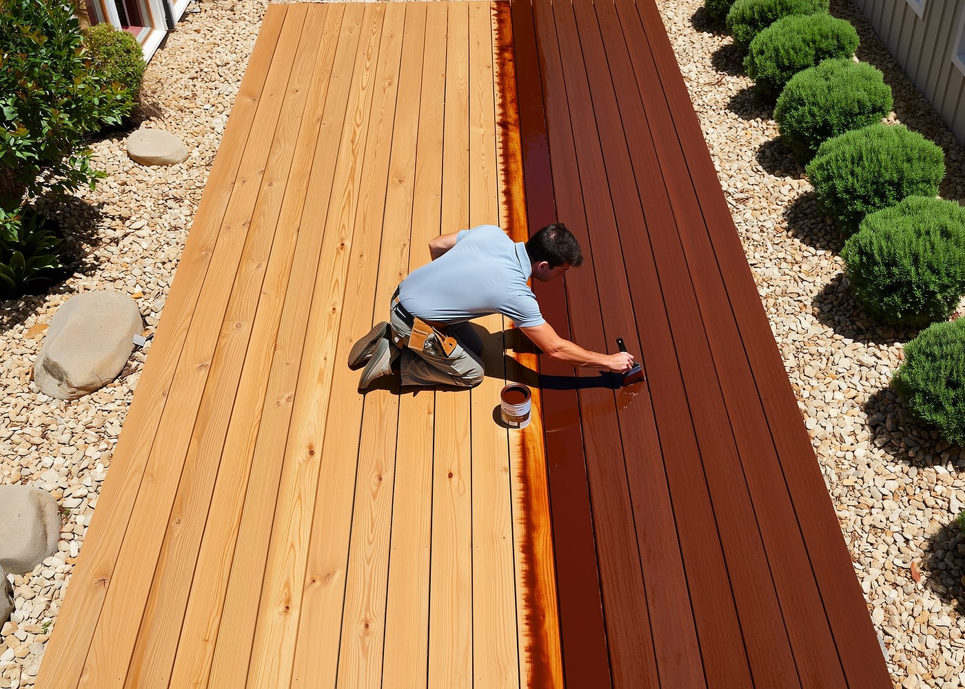 Deck & Fence Staining example